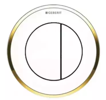 Кнопка смыва пневматическая «Geberit» Type 10 116.055.KK.1 белый/позолота