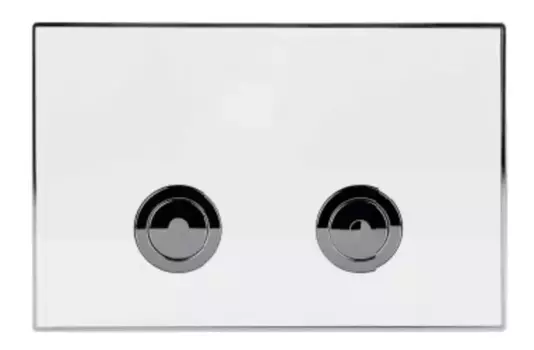 Кнопка смыва пневматическая «Point» Венера PN44071WC белая/хром