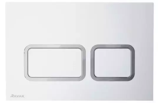 Кнопка смыва «Ravak» Twin Flat X01739 металл сатин