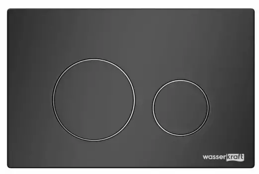 Кнопка смыва «WasserKRAFT» MB02 пластик чёрная матовая