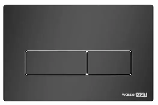 Кнопка смыва «WasserKRAFT» MB03 пластик чёрная матовая