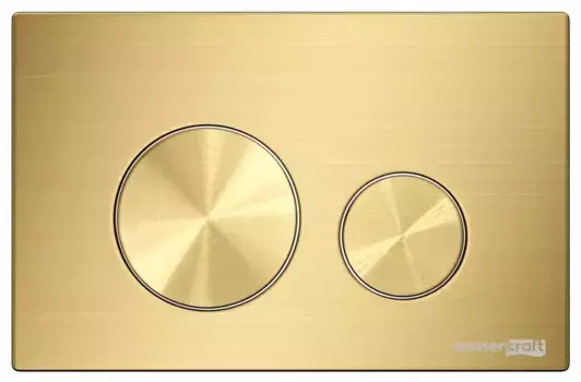 Кнопка смыва «WasserKRAFT» MG02 пластик золото матовое