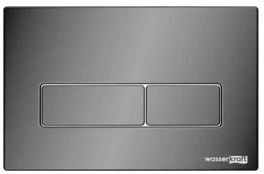 Кнопка смыва «WasserKRAFT» PB03 пластик чёрная