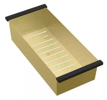 Коландер «Lemark» 9958172 на кухонную мойку для моек глубиной чаши от 400 до 420 мм светлое золото