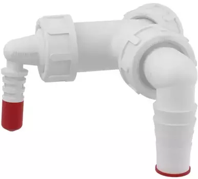 Колено для раковины или мойки, для стиральной машины «AlcaPlast» P149Z с двумя штуцерами