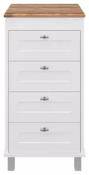 Комод «Misty» Марта 50 белый, каштан