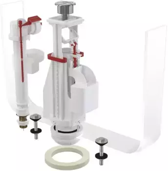 Комплект арматуры для бачка унитаза «AlcaPlast» SA08ASK 1/2" с двойной кнопкой,с нижней подводкой