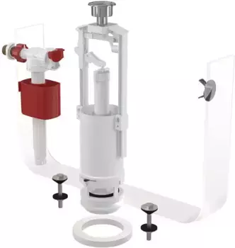 Комплект арматуры для бачка унитаза «AlcaPlast» SA2000K 1/2" боковой подводкой,со стоп кнопкой хром