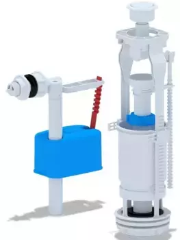 Комплект арматуры для бачка унитаза «АНИпласт» WC6050 G1/2" с боковой подводкой белый