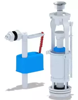 Комплект арматуры для бачка унитаза «АНИпласт» WC6050M G1/2" с боковой подводкой хром