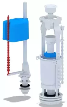 Комплект арматуры для бачка унитаза «АНИпласт» WC6550 G1/2" с нижней подводкой белый