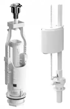 Комплект арматуры для бачка унитаза «Berges Wasserhaus» 030621 Eko21 нижний 1/2" с двойной кнопкой,пластик