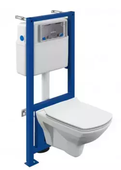 Комплект инсталляция с унитазом «Cersanit» Carina Xl Co Dpl Eo slim/Link Pro безободковый белый
