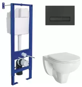 Комплект инсталляция с унитазом, крышкой и кнопкой смыва «Berges Wasserhaus» Atom Line/унитаз Gamma 043313