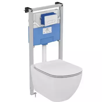 Комплект инсталляция с унитазом, крышкой и кнопкой смыва «Ideal Standard» Prosys Tesi P386801 белый