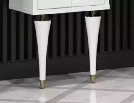 Комплект мебельных ножек «Opadiris» Ибица 2 штуки белые/золото