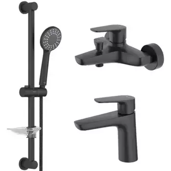 Комплект смесителей «Акватек» Бетта AQ1130MB чёрный матовый