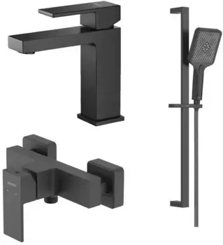 Комплект смесителей «Акватек» Либра AQ1631MB черный матовый