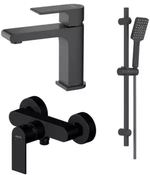 Комплект смесителей «Акватек» Лира AQ1431MB черный матовый