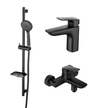 Комплект смесителей «Акватек» Вега AQ1030MB чёрный матовый