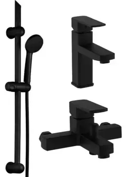 Комплект смесителей «OneLife» P06-511b чёрный матовый