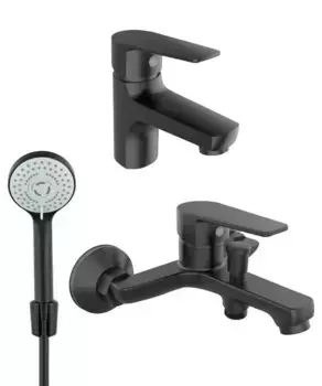 Комплект смесителей «Orange» Loop M26-311b чёрный матовый