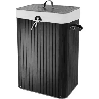 Корзина для белья «WasserKRAFT» Nuthe WB-910-L чёрная