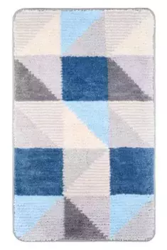 Коврик для ванной «Fixsen» Visa FX-5005X 80/50 резина, микрофибра серо-голубой