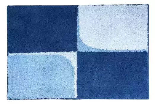 Коврик для ванной «Ridder» Quad 7106303 90/60 акрил синий