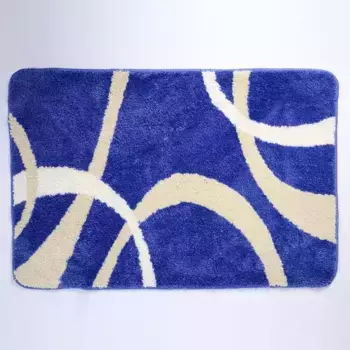 Коврик для ванной «WasserKRAFT» Rhein BM-6205 90/60 резина, микрофибра синий