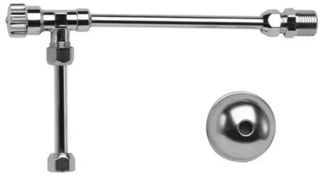 Кран бытовой «Remer» RR 190 1/2"M-3/8"F для сливного бачка с отводом ВР-НР хром