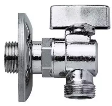 Кран шаровой бытовой «Remer» RR261 1/2"-1/2" НР-НР хром