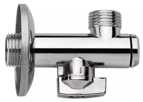 Кран шаровой бытовой «Remer» RR 123 1/2"-1/2" с фильтром НР-НР хром