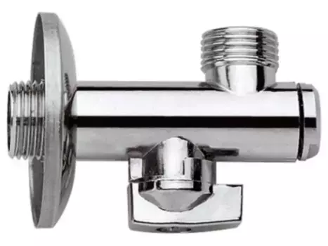 Кран шаровой бытовой «Remer» RR 123 1/2"-3/4" с фильтром НР-НР хром