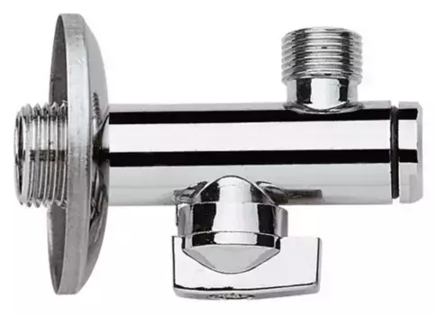 Кран шаровой бытовой «Remer» RR 123 1/2"- 3/8" с фильтром НР-НР хром