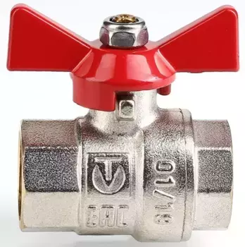 Кран шаровой магистральный «Valtec» Base VT.217.N.06 1"-1" ВР-ВР никель