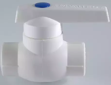 Кран шаровой полипропилен магистральный «Valtec» VTp.743.0.040 D40 ВР-ВР белый