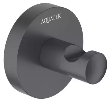 Крючок «Акватек» Оберон AQ4201MB на стену чёрный матовый