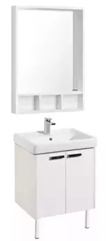 Мебель для ванной «Aquaton» Йорк 60 белая/выбеленное дерево