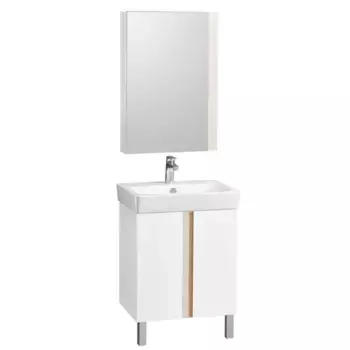 Мебель для ванной «Aquaton» Кантри 60 белая-дуб Верона