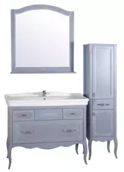 Мебель для ванной «ASB-Woodline» Модерн 105 рошфор с белой патиной