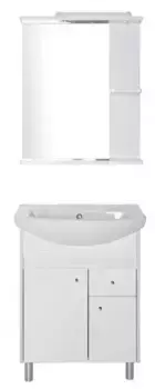 Мебель для ванной «ASB-Woodline» Орхидея 60 белая/северное дерево