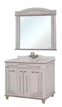 Мебель для ванной «Bellezza» Аллегро Люкс 100 бежевая с патиной тёмный орех