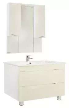 Мебель для ванной «Bellezza» Эйфория 105 бежевая/белая