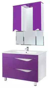 Мебель для ванной «Bellezza» Эйфория 105 фиолетовая/белая