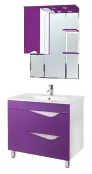 Мебель для ванной «Bellezza» Эйфория 85 фиолетовая/белая