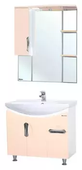 Мебель для ванной «Bellezza» Лагуна 75 бежевая/белая