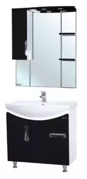 Мебель для ванной «Bellezza» Лагуна 75 чёрная/белая