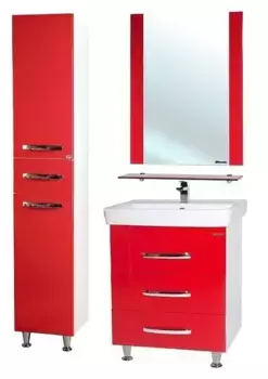 Мебель для ванной «Bellezza» Рокко 70 Н красная/белая