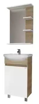 Мебель для ванной «Grossman» Поло 50 белая/дуб сонома